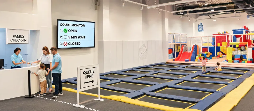 Indoor trampoline park operator planning