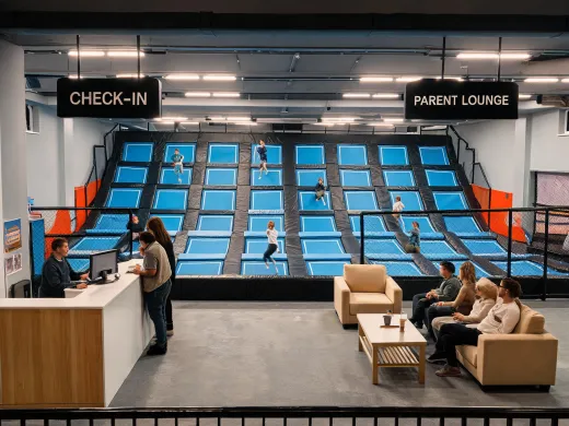 Mid-size trampoline park